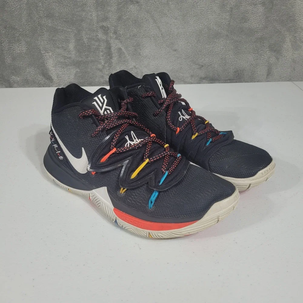 Nike Basketball Shoes Mens 8 Black Kyrie 5 Friends AO2918-006 TV Show Collab